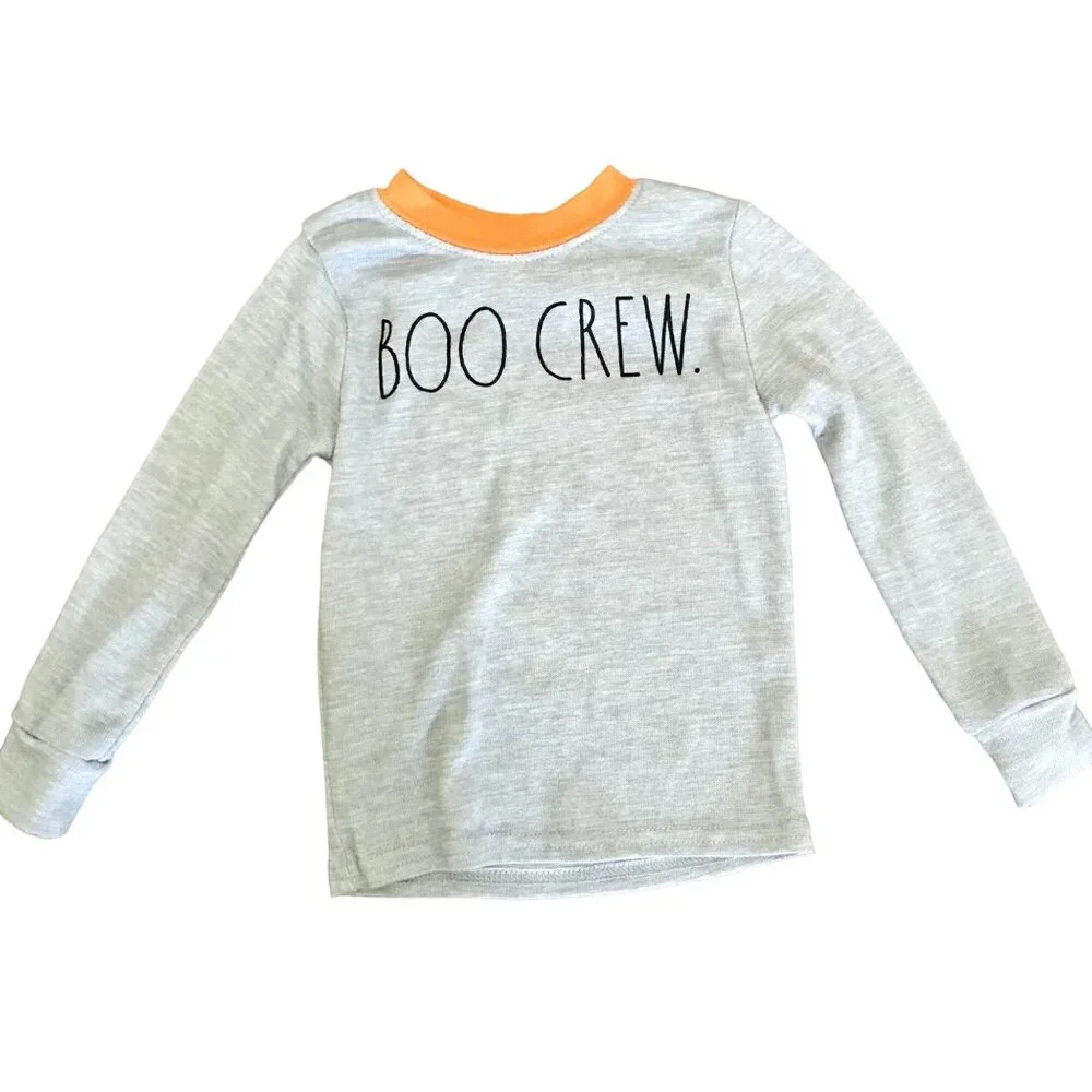 Rae Dunn Boo Crew Halloween Toddler Long Sleeve Unisex P.J Shirt. Size 24 Months